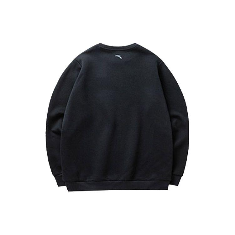 Anta Thompson KT Basketball Series Casual Loose Long-Sleeve Pullover Sweatshirt Men Tops Basic-Black 152211717-3