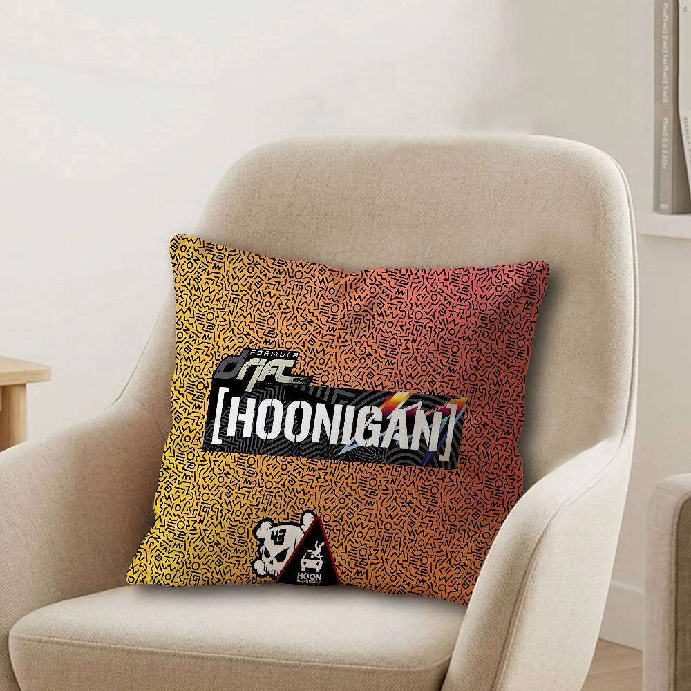 Hhoonigans Racing Pillow Gift Home Office Decoration Bedroom Sofa Car Cushion Cover case x
