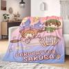 Cardcaptor Sakura Solider 2D-Druck Flanelldecke, Anime-Charakter für Sofa, Weiche Reise-Picknick-Kuscheldecke_LIAN