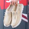 Breathable Durable Washed Canvas Casual Shoes 2025 Summer Men's Slip-On Work Canvas Shoes Heritage Craftsmanship