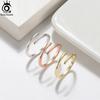 ORSA JEWELS 925 Sterling Silver Adjustable Minimalist Ring Stackable Rings for Women Girl Birthday Gift Party Jewelry APR08