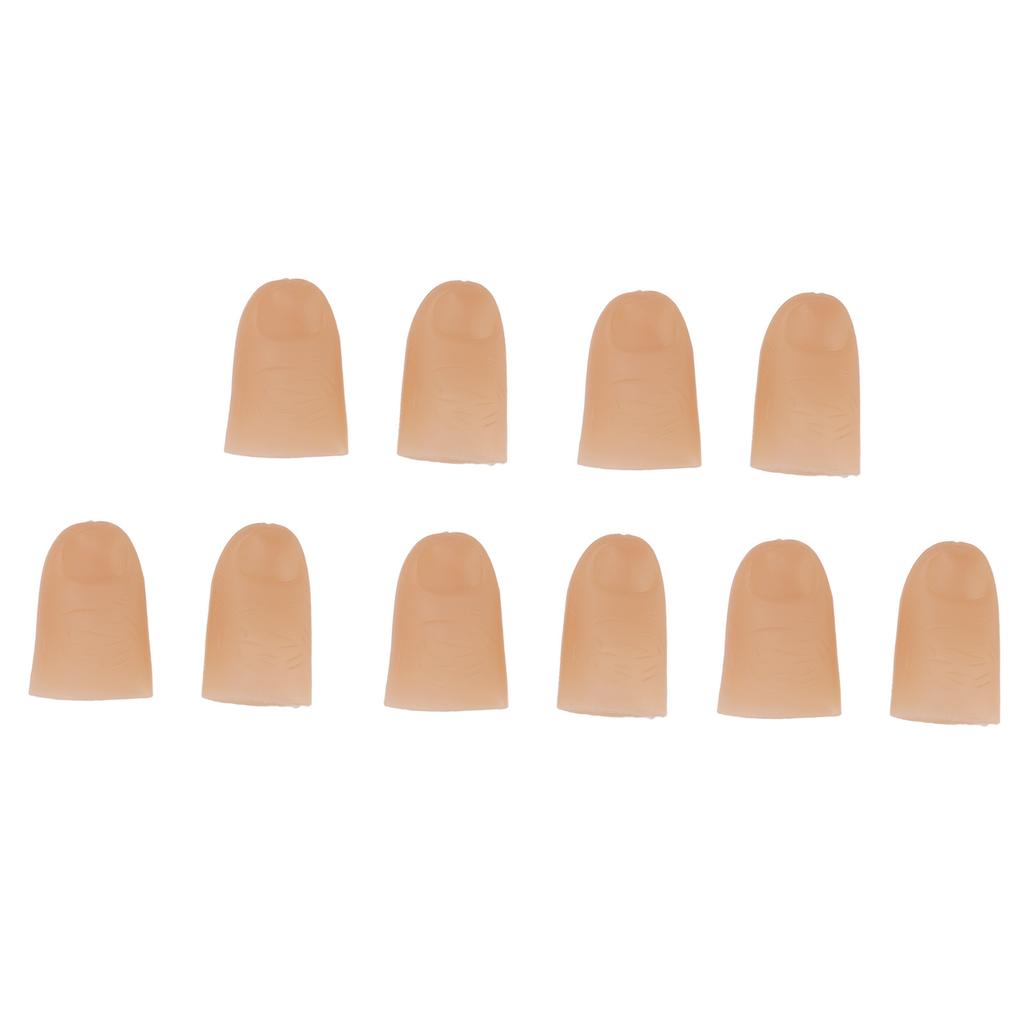 5 Pairs Finger Light Up Thumb PVC 3V 40mAh Battery Powered 4.5cm LED Fake Finger Lights for