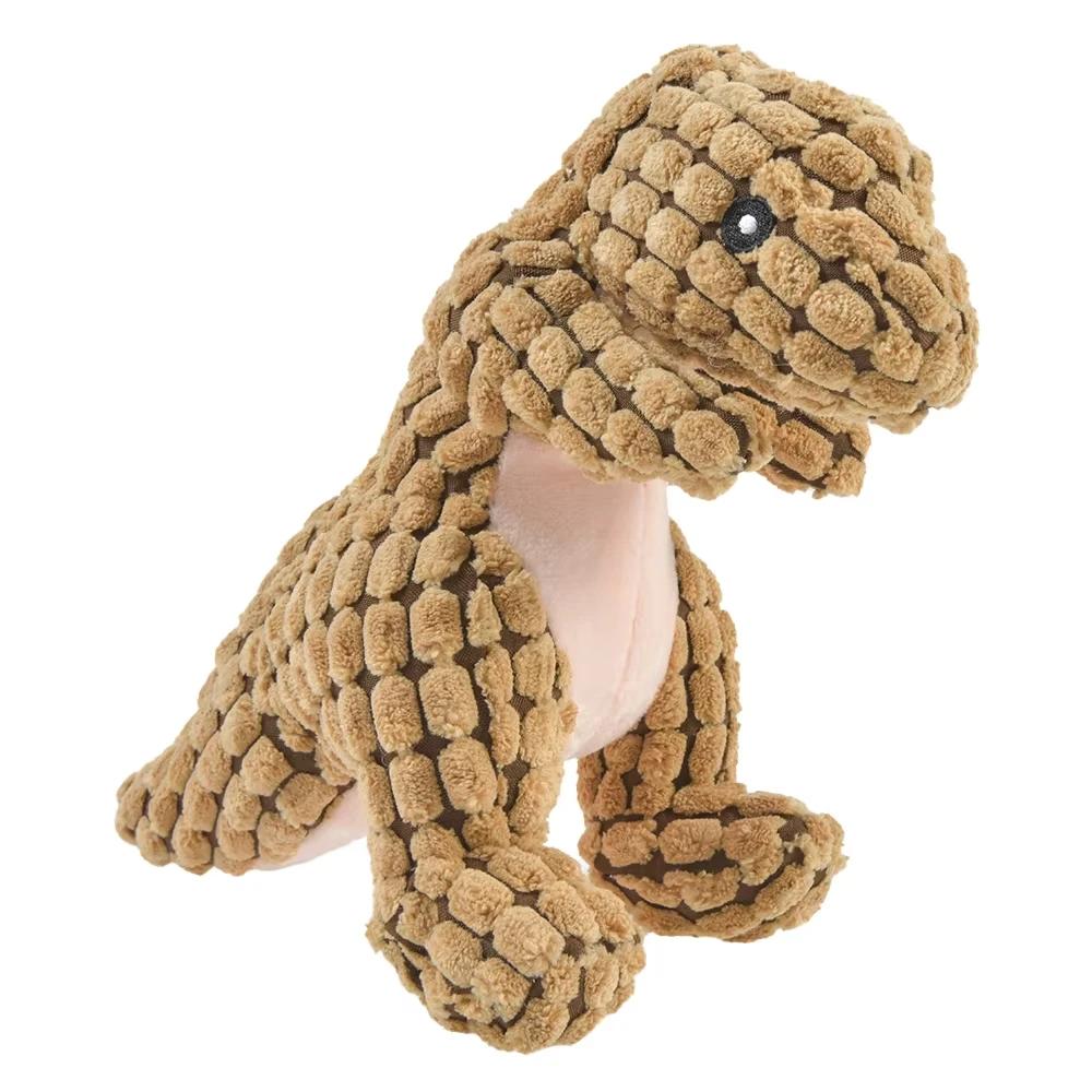 

Interactive Dinosaur Plush Toy with Sound for Dogs and Cats Chew Resistant Stuffed Animal Puppy Kitten Teething Chew Toys XS