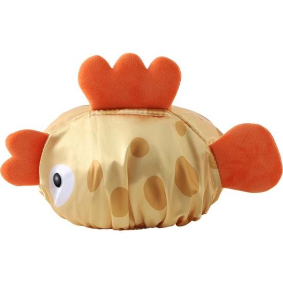 3D Animal Design Kids Shower Cap Polyester All Match Bright-colored Bath Cap for Dorm