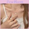 Trendy Heart-shaped Double-layer Pearl Necklace For Women 2022 New Design Minimalist And Versatile Accessory Alloy)
