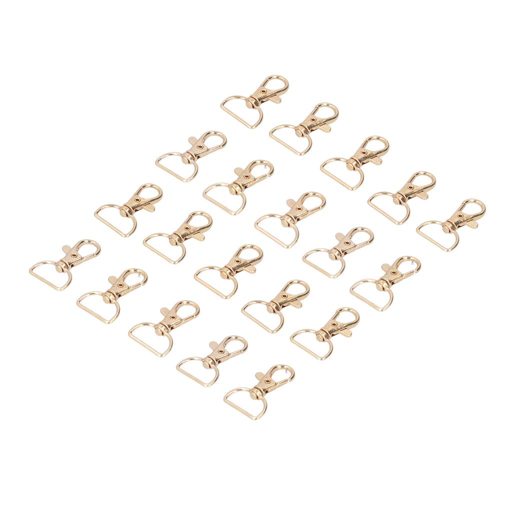 20Pcs Keychain Clip Zinc Alloy DIY Corrosion Resistance Durable Glossy Safe Key Ring Clips