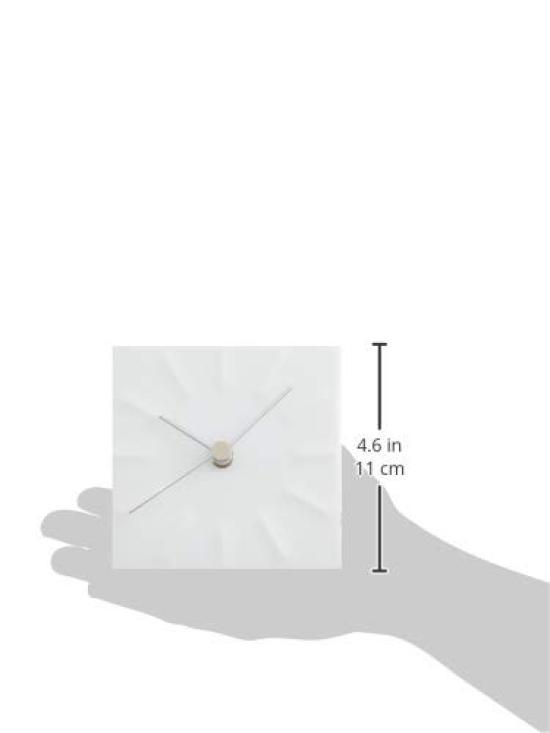Lemnos Analog Porcelain Table TENSION Clock, White, KC10-13