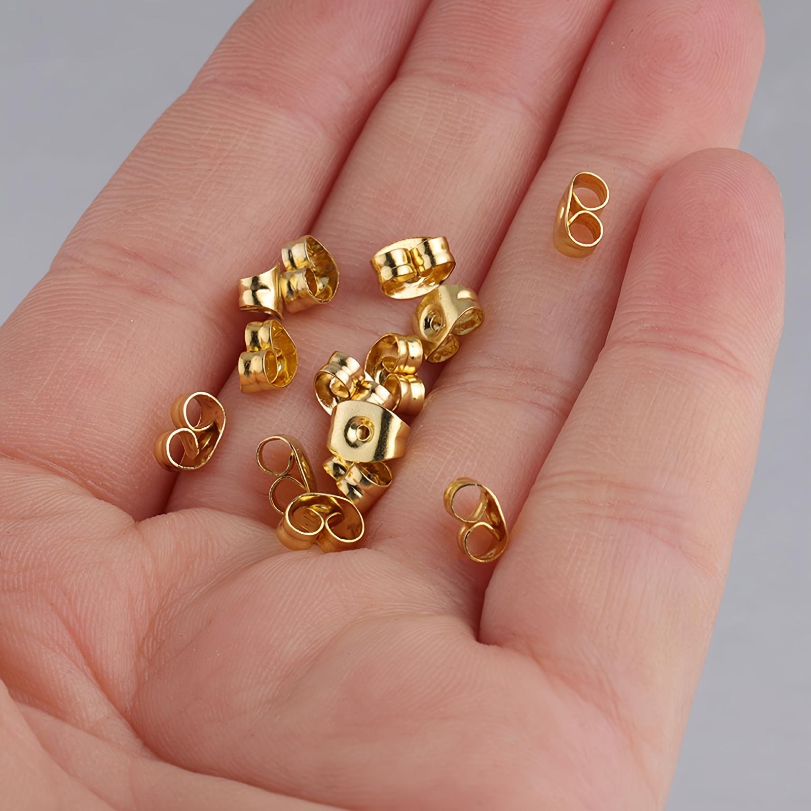 

20pcs Alloy Butterfly Earring Backs, Jewelry Making Findings, DIY Earring Clutches for Ear Studs, Earring Fasteners чёрный