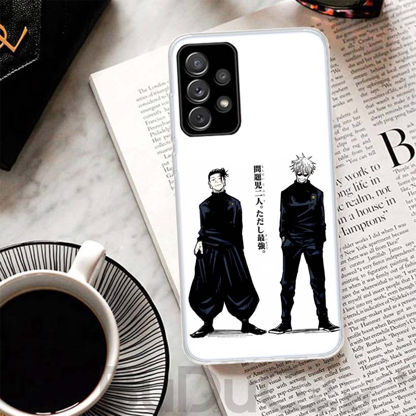 Black White Kaisen J-Jujutsu Cover For Samsung Galaxy A52 A42 A32 A22 A12 A50 A51 Phone Case A70 A71 A40 A41 A30S A31 A20E A21S