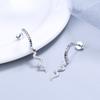 Sterling Silver Stud Earrings Personality Colorful Crystals Diamond Snake-Shaped Ear Drops Earrings Female Fashion Trend Ear Rings