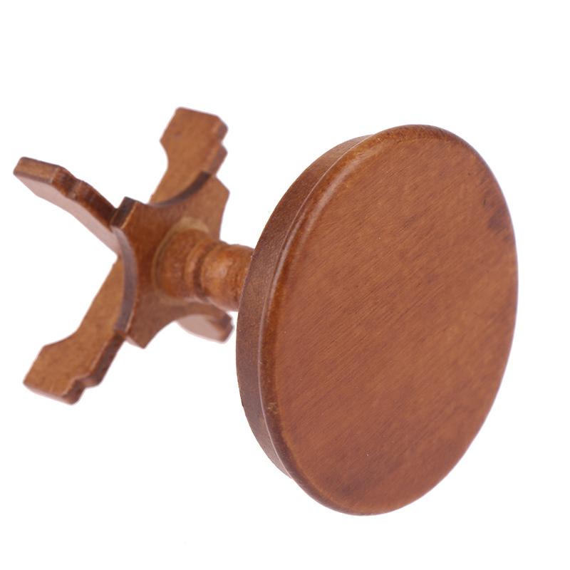 1/12 Dollhouse Garden/Room Decor Wooden Miniature Round Coffee Table Kids Toys