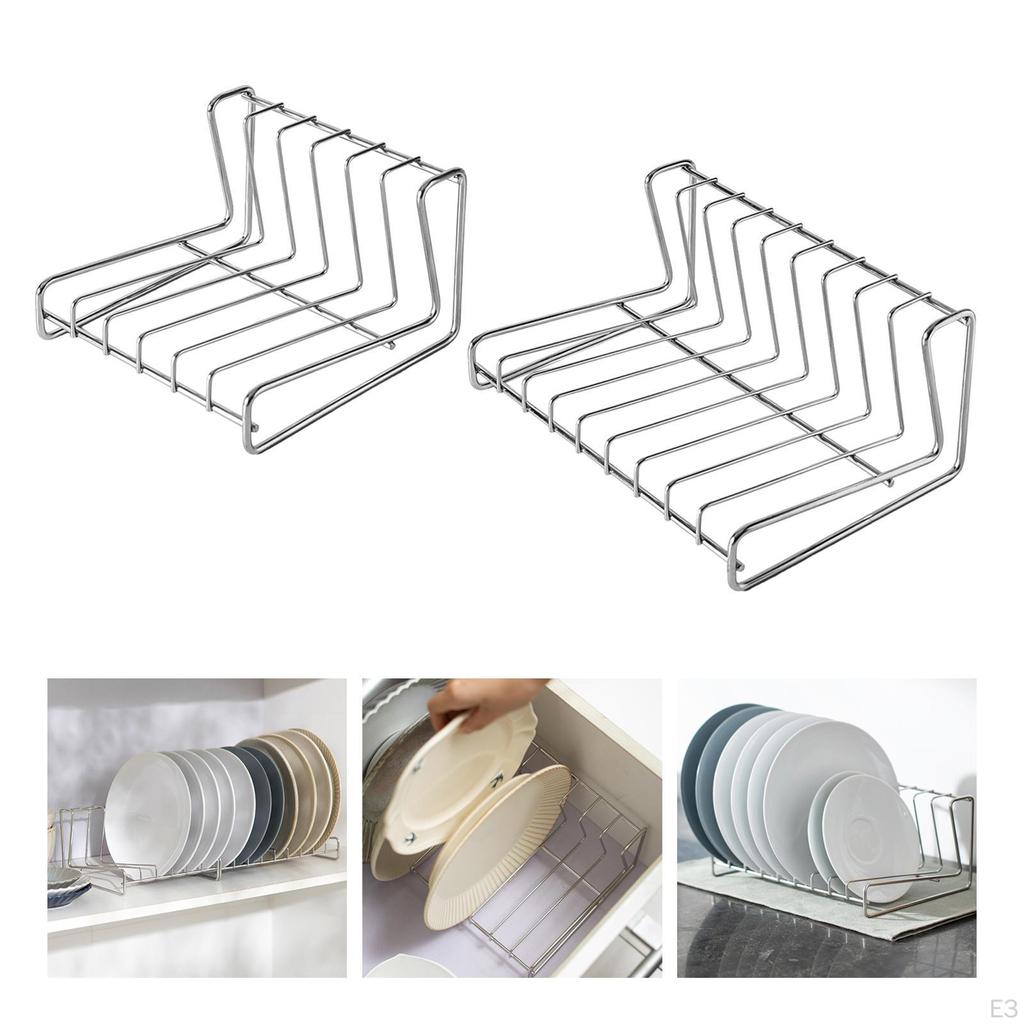 Compact Dish Drying Rack Stainless Steel Organizer for Kitchen and Dining