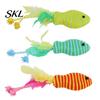Bite-resistant Cat Toy Fish Shape Toy, Cotton Rope Lightweight with Hose Durable Feather Tassel Design, Wear-Resistant Scratch-Resistant Relieves