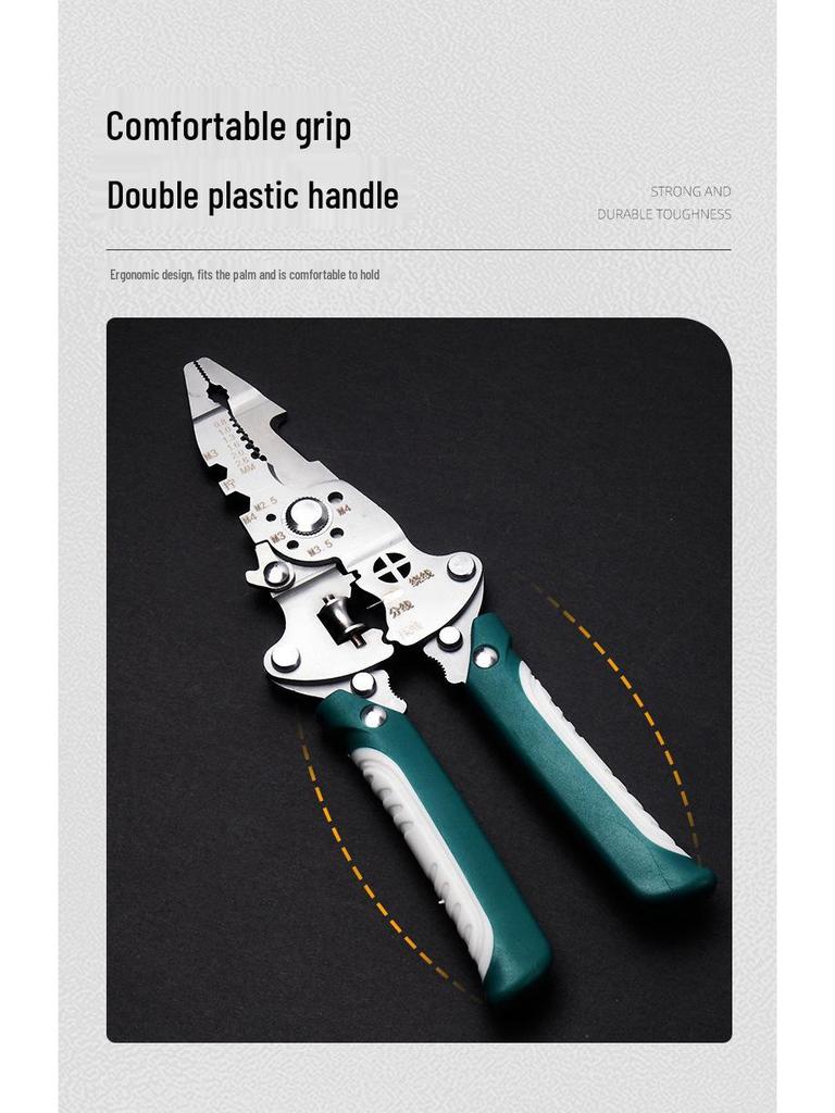 16-in-1 Multifunction Foldable Wire Stripper & Cutter for Electricians