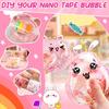 ZiZa Cute Bunny Nano Tape Bubble Kit for Kids, Nano Bubble Tape Squishy Maker Kit, Nano Tape Bubbles, Toys for Girls 4-6,Girl Toys Age 6-7 Years Old,