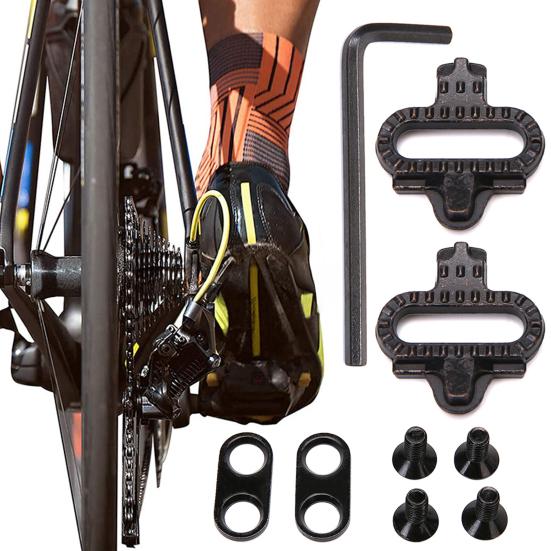 1 Zestaw Buty Rowerowe Pedał Bloki z Kluczem Sześciokątnym MTB Rower Górski Szosowy Samozaciskowe Bloki Pedałów Wymienne Akcesoria Rowerowe