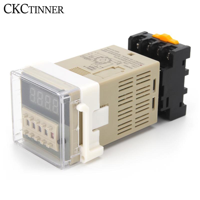 DH48J-11A 11 Pin Contact/sensor Signal Input Digital Counter Relay DH48J-11A 12V To 380V Power Failure Memory Function with Base 1