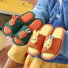 Korean Trend Summer Women's Cartoon Linen High Heel Slippers - Cool, Non-slip, Silent, and Perfect for Indoor Use