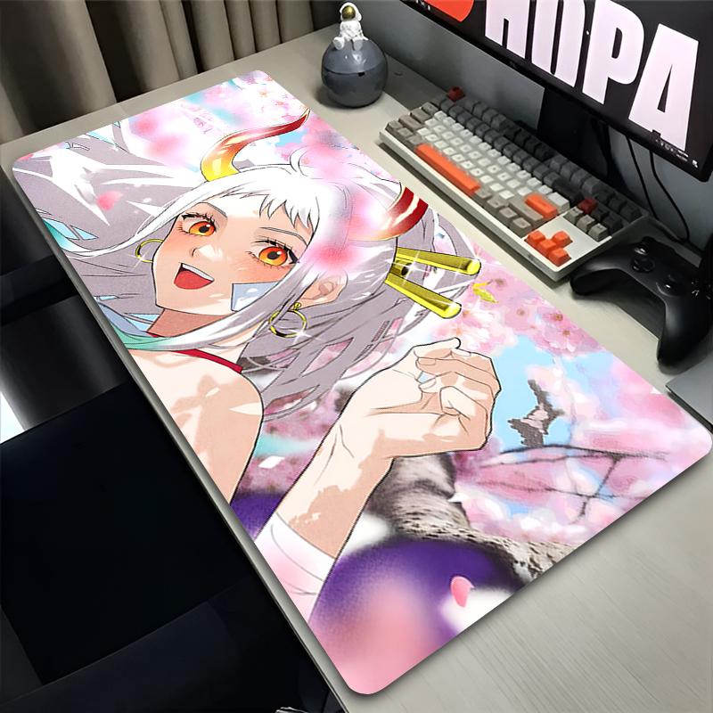 Hd Anime Mouse Pad Notbook Gamer Keyboard Pad Nonslip Rubber Extended Office Computer Desk Mat One Piece Yamato Kawaii Mousepad