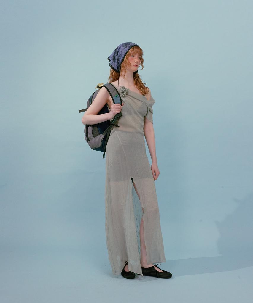 Lulu Seoul Wave Sheer Dress (Mint)