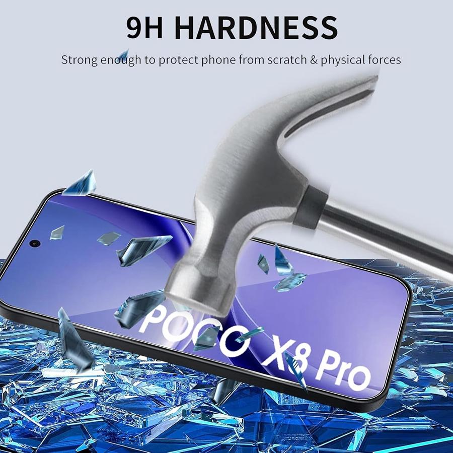 4in1 lens&Front Tempered Glass screen protector film For Xiaomi Poco X8 Pro Max X8Pro 5G soft Camera Lens Protector Film