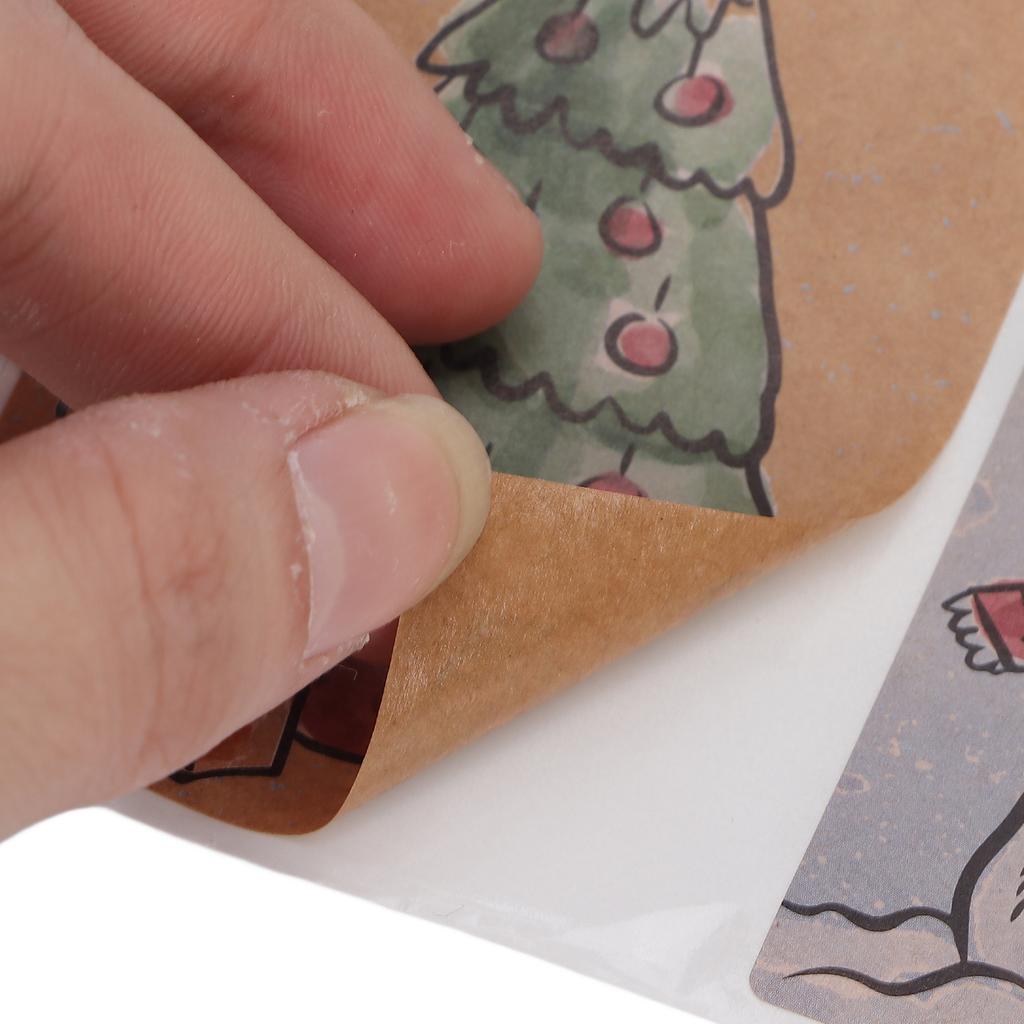 Christmas Sticker 6 Designs 250 Adhesive Xmas Decorative Labels for Cards Gift Envelopes Boxes