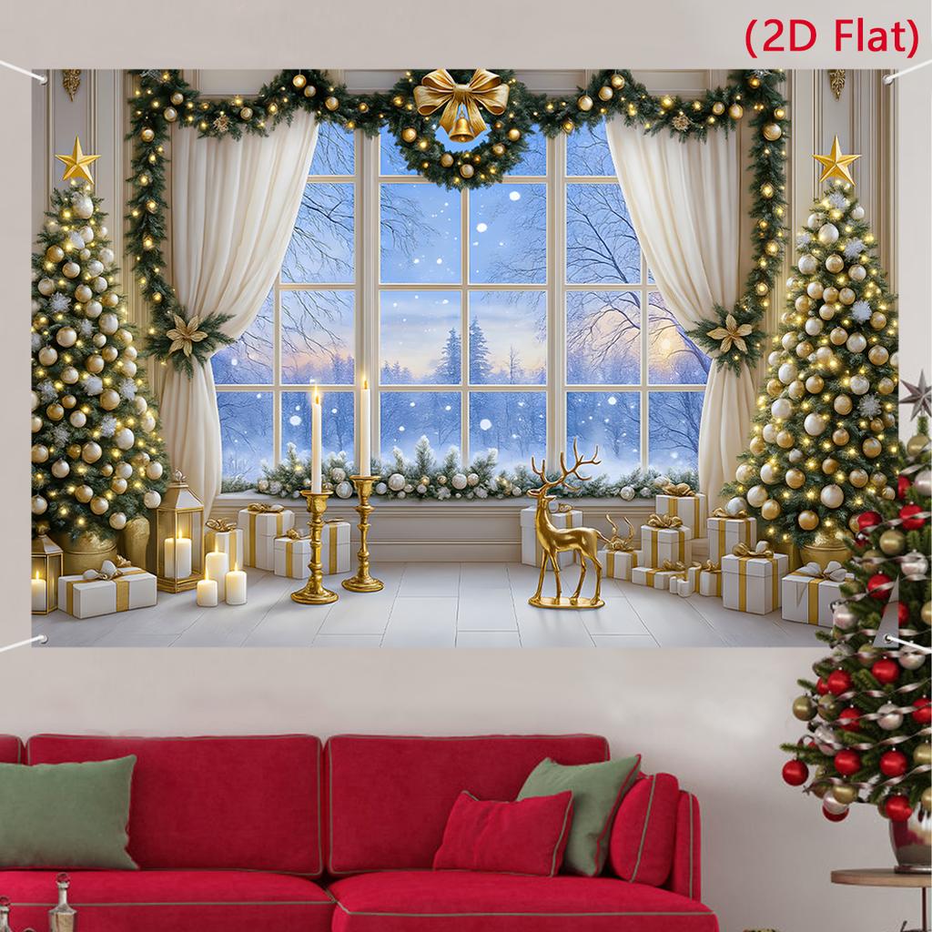 Christmas Tree Backdrop Merry Christmas Decorations for Home 2025 Xmas Ornament Photo Background Navidad Natal New Year 2026