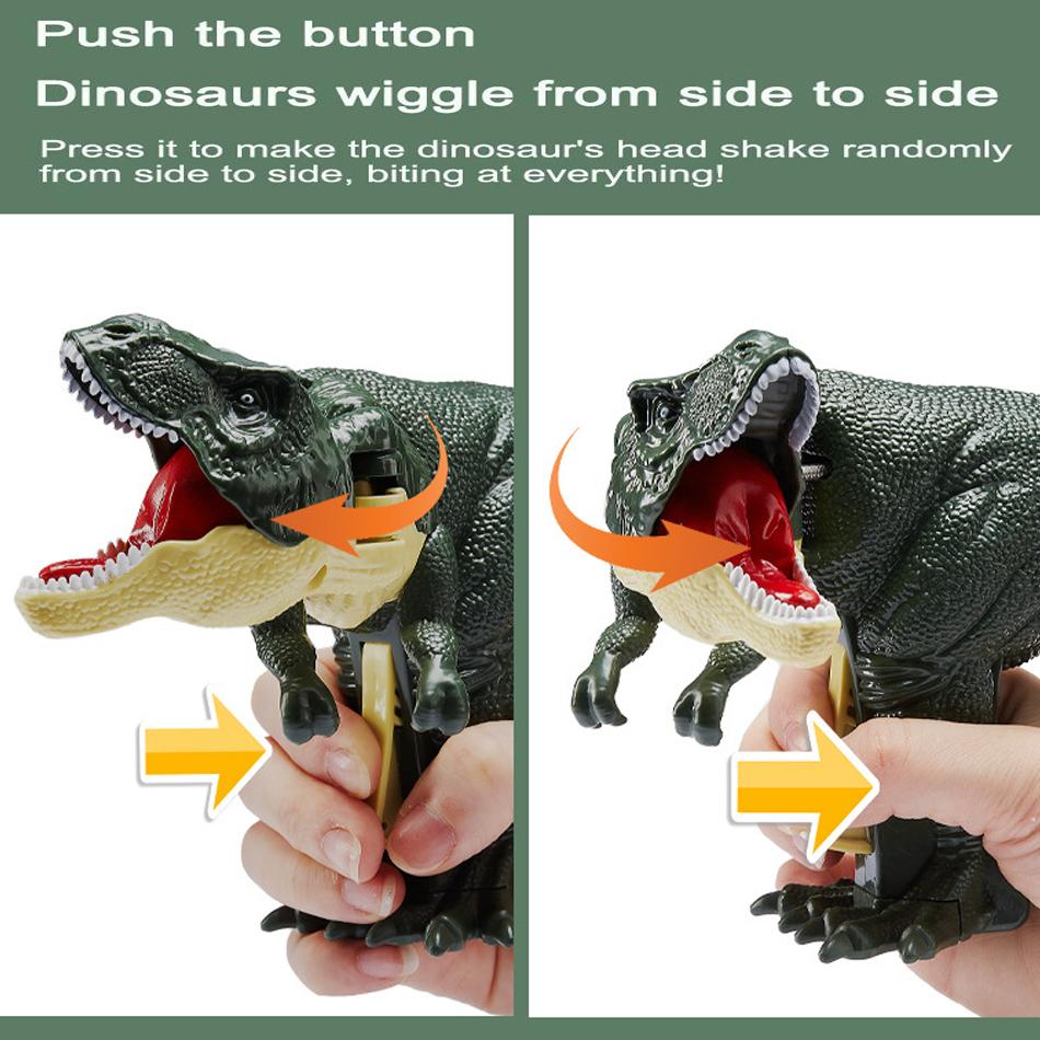 Funny Za Za Sound Dinosaur Children Decompression Toy Hand-operated Telescopic Swing Dinosaur Fidget Toy for Kids Xmas Gift