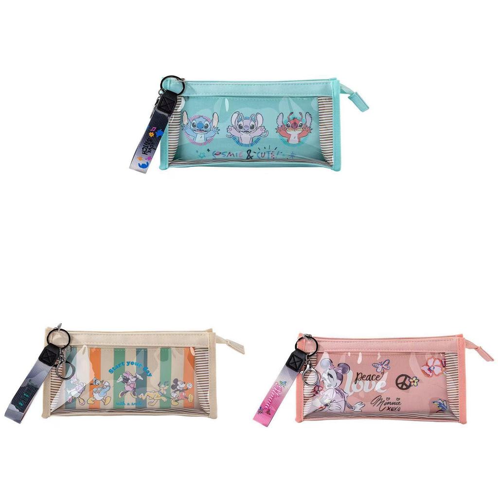 Mickey Mouse And Donald Duck Kids Large Capacity Pencil Case With Pvc And Polyester Storage For Students