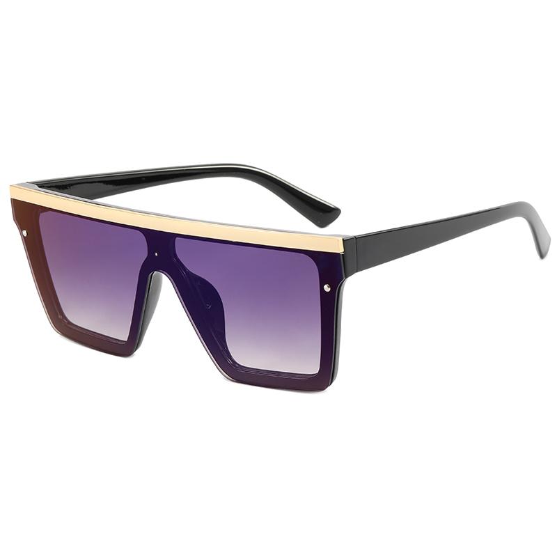 Superhot Eyewear 23568 Luxury Flat Top Rectangle One Piece Lens Men Women Oversize Shades Sunglasses