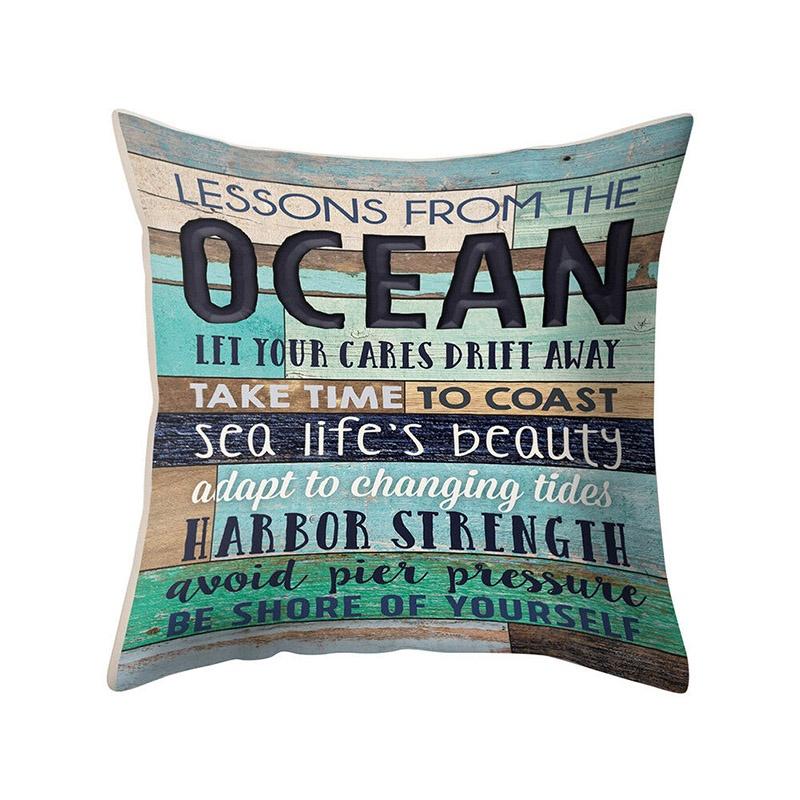 Stylish 18'' Vintage Letter Pillow Case Cushion Cover For Home Office And Sofa Decor