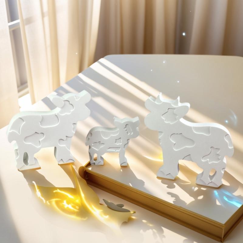 3D Cows Molds Castings Molds Silicone Molds Ornament Plasters Molds Epoxy Resin Molds Chocolate Molds for Craft Making