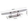 316 Stainless Steel Combo Mooring Cleat 1Pc 4 5 6 Inch 2 Hole Polished for Marine Boat Deck Use