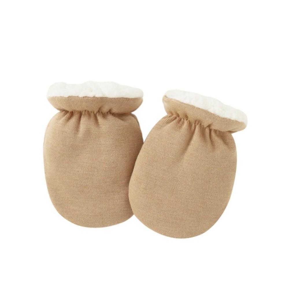 Jednoduché jednobarevné batolecí rukavice Teplé Zesílené Dětské rukavice Huňaté Novorozenecké palčáky Podzim Zima