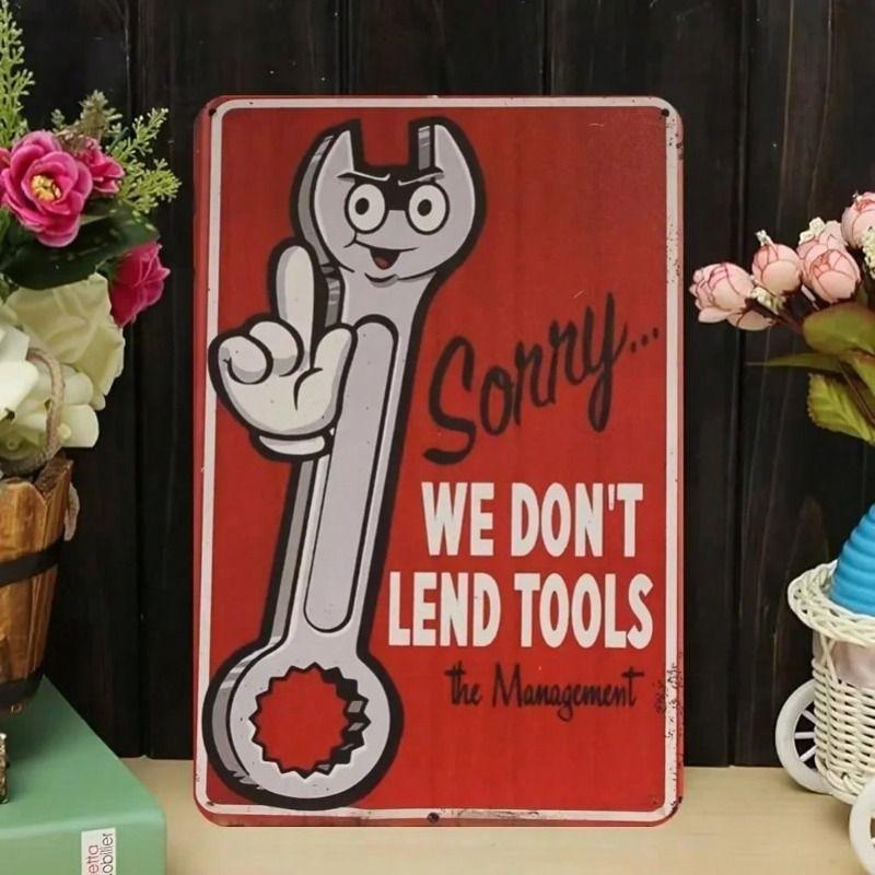 

Retro Metal Tin Sign Garage Decor Wall Art Plaque