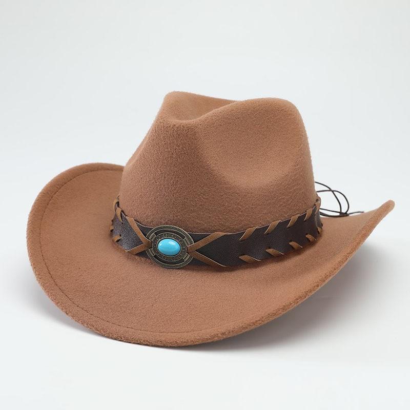 Autumn and winter European, American and western cowboy hats fashion woolen jazz hats men's and women's British fedora hats