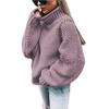 Chunky Knit Batwing Sleeve European-American Semi-High Neck Oversized Sweater