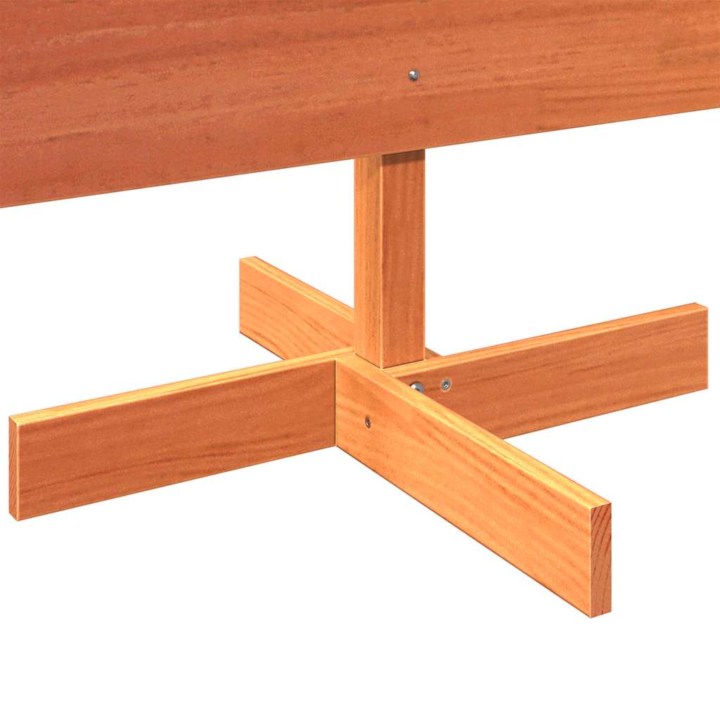 Christmas Tree for Decorating Wax Brown 180 Cm Solid Pine Wood
