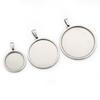 5pcs Never Fade Stainless Steel 20 25 30 35 40mm Inner Size Pendant Cabochon Base Cameo Blank Setting Charm Tray for DIY Jewelry