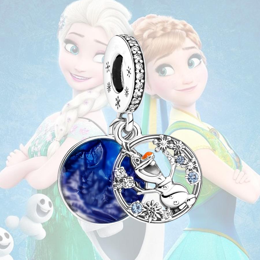 

Frozen Olaf Snow White Magic Mirror Charm Bead Component Bead Components Dangle Authentic Original Compatible With Copper Metal Bracelet High Quality