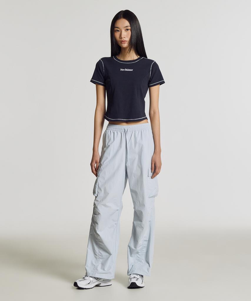 Nyuballanseu Nbneg3W652 / Women Essential Ribbed Short Sleeve Tee (Navy)