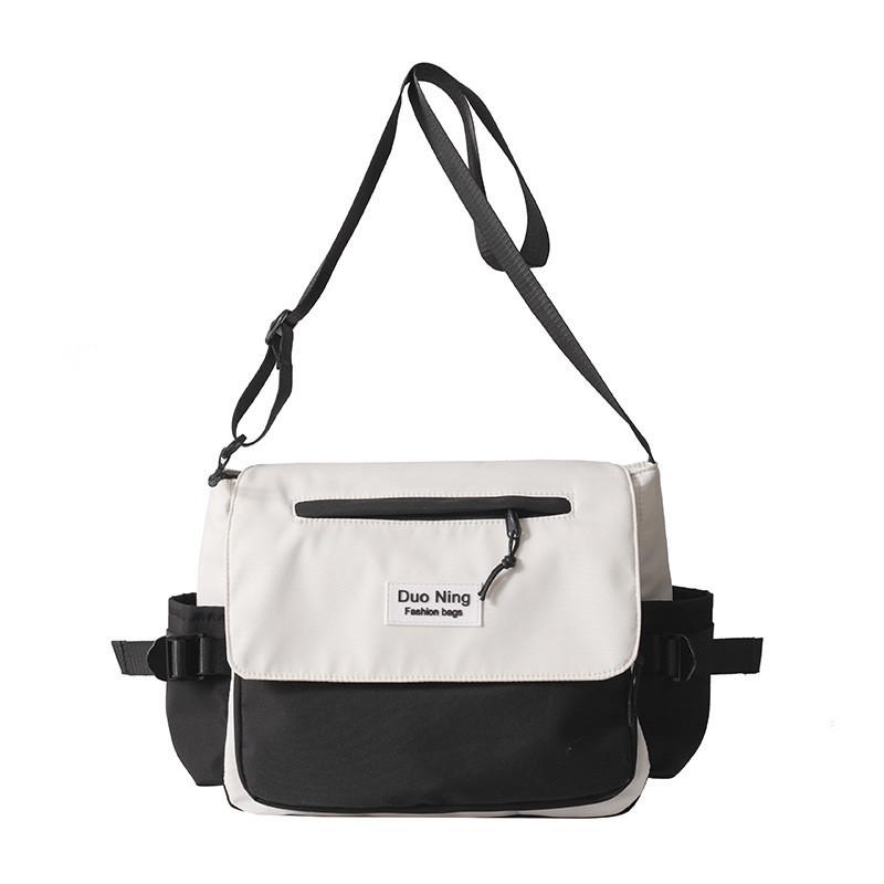 Шикарная и стильная холщовая сумка-тоут с разноцветной строчкой для женщин чёрный