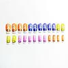 Colorful Mid-Length European Square Nail Art Stickers - Detachable, Wearable Fashion for Personalized Style