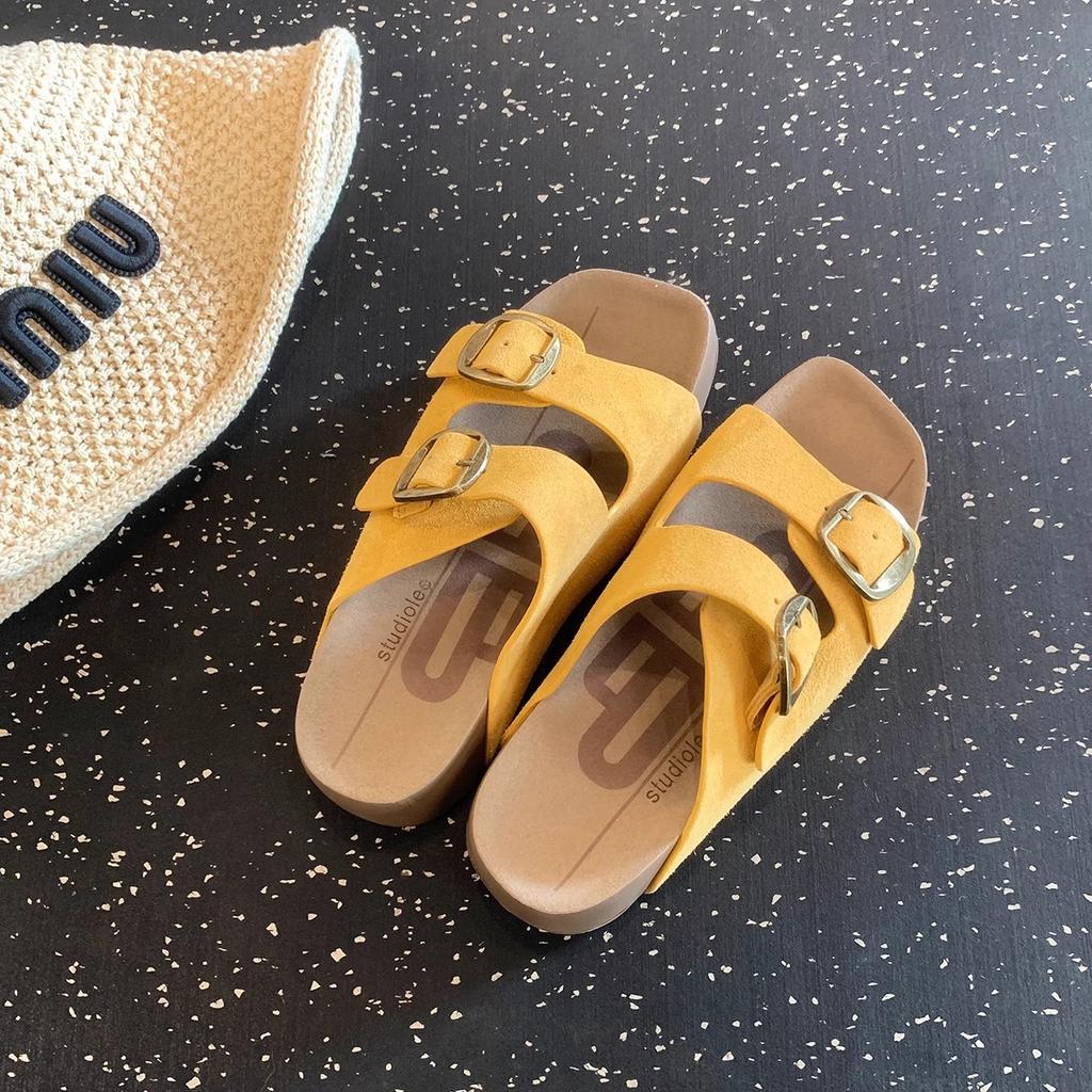 All-inclusive Two-wear Inner Height-increasing Small Potato Lazy Birkenstocks Winter Velvet and Thicker 2025 New Birkenstocks Cotton Shoes