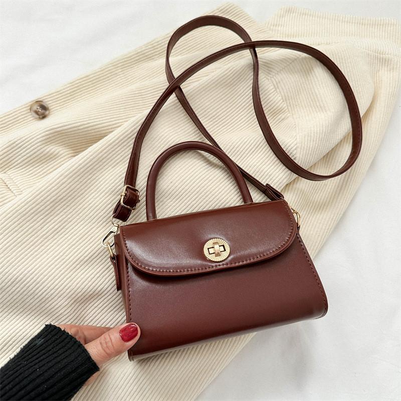 Vintage Minimalist Small Square Bag Autumn New Korean Style Shoulder Bag For Fashion