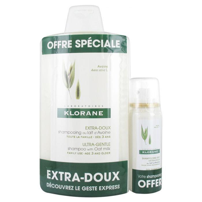 

Klorane Extra Gentle Oatmeal Shampoo 400ml+Dry Shampoo 50ml