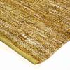 Living Room Rug In Braided Yellow Leather 120x170