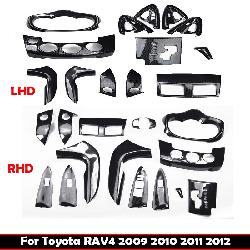 L/RHD For Toyota RAV4 RAV 4 2009-2012 handle window switch gear shift panle air conditons outlet steering wheel trument cover