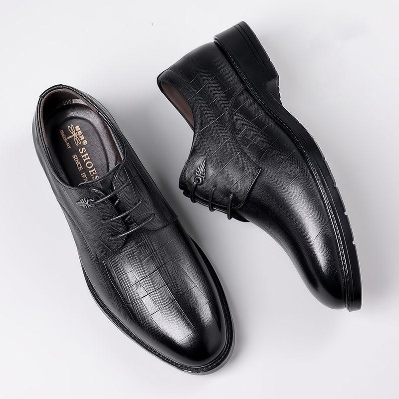 Scarpe da Uomo in Pelle Business Formale Pelle Suola Morbida Superficie Morbida Scarpe in Pelle Casual Britanniche