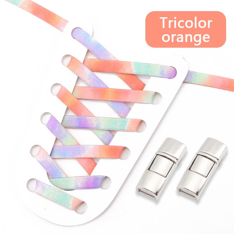 Elastic Shoe Laces with Metal Press Lock Flat Shoelaces Without Ties Easy To Use and Durable Sneaker Accessory Lazy Shoelace